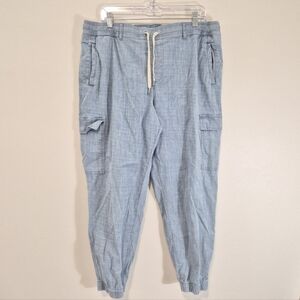 Tommy Hilfiger Drawstring Chambray  Cargo Jogger Pants Size XL
